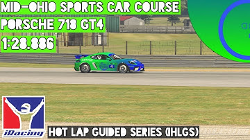 iRacing Hot Lap Guided Series| Porsche 718 GT4 at Mid Ohio | Setup Download + Rpy File + Track Guide
