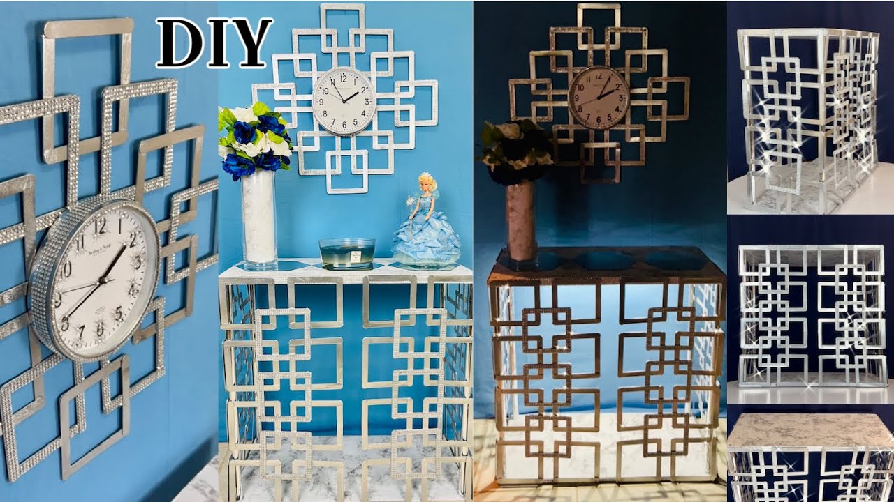 Wow Unbelievable DIY Entryway Table & Wall Clock Using Craft Sticks