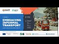 WEBINAR: Embracing Informal Transport - A New Paradigm for Urban Mobility