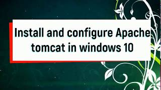 how to install apache tomcat server in windows 10 #1 By Internet World screenshot 5