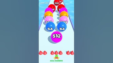 Ball run merge 2048 : Ball run Gameplay level 261 Android, iOS