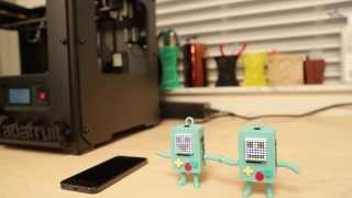 3D Printed BMO with LED Matrix Face