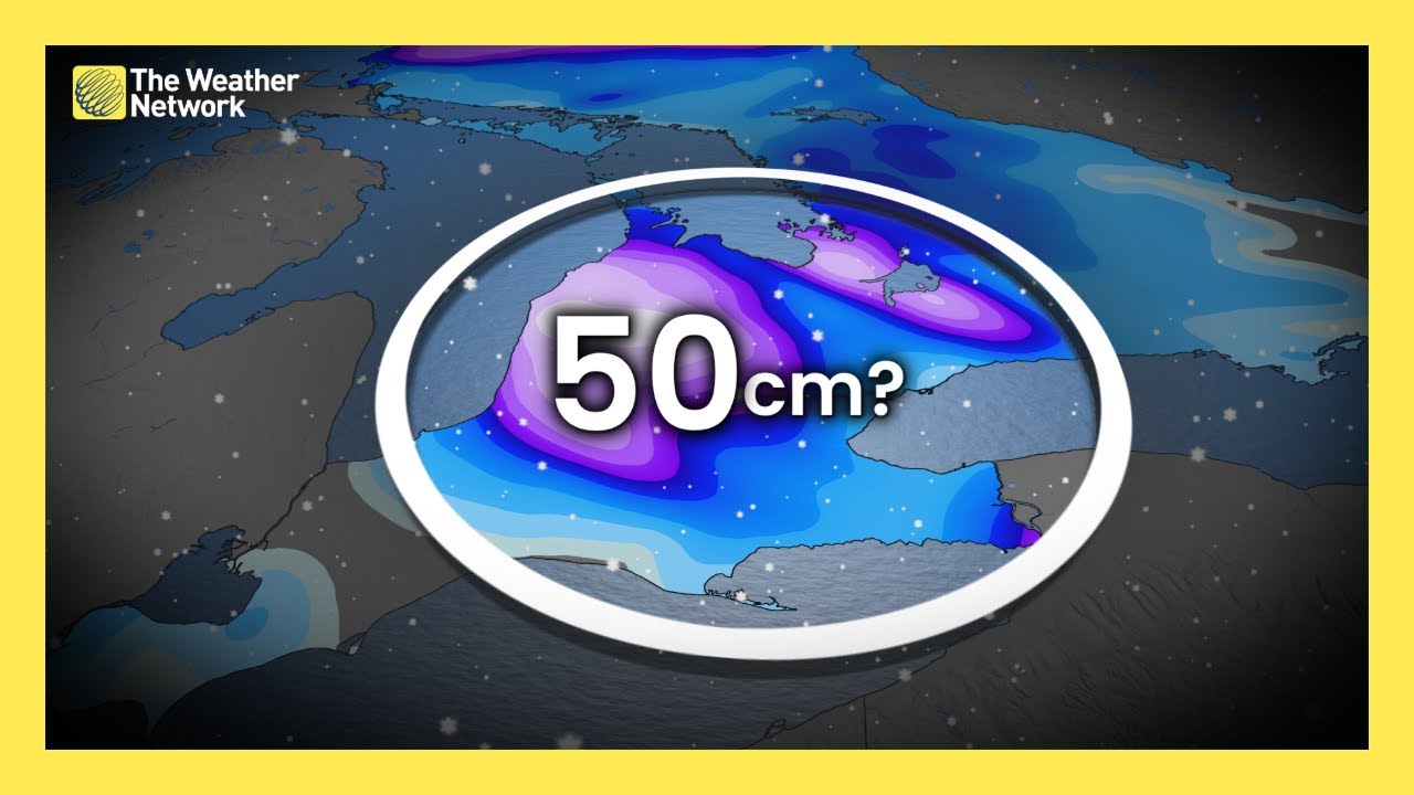 Up to 50 cm of Snow Forecast for Southern Ontario | #forecast - YouTube