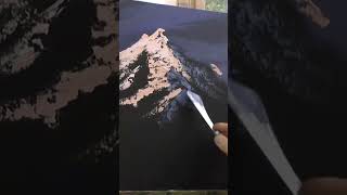 Mountain Snow Added Quick #painting