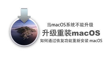 当macOS系统不能从设置和app store里更新时，如何通过恢复功能升级或重新安装macOS