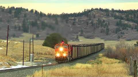 BNSF coal train Greenland, Colorado