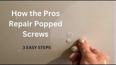 Fixing Popped Drywall Screws is Easy