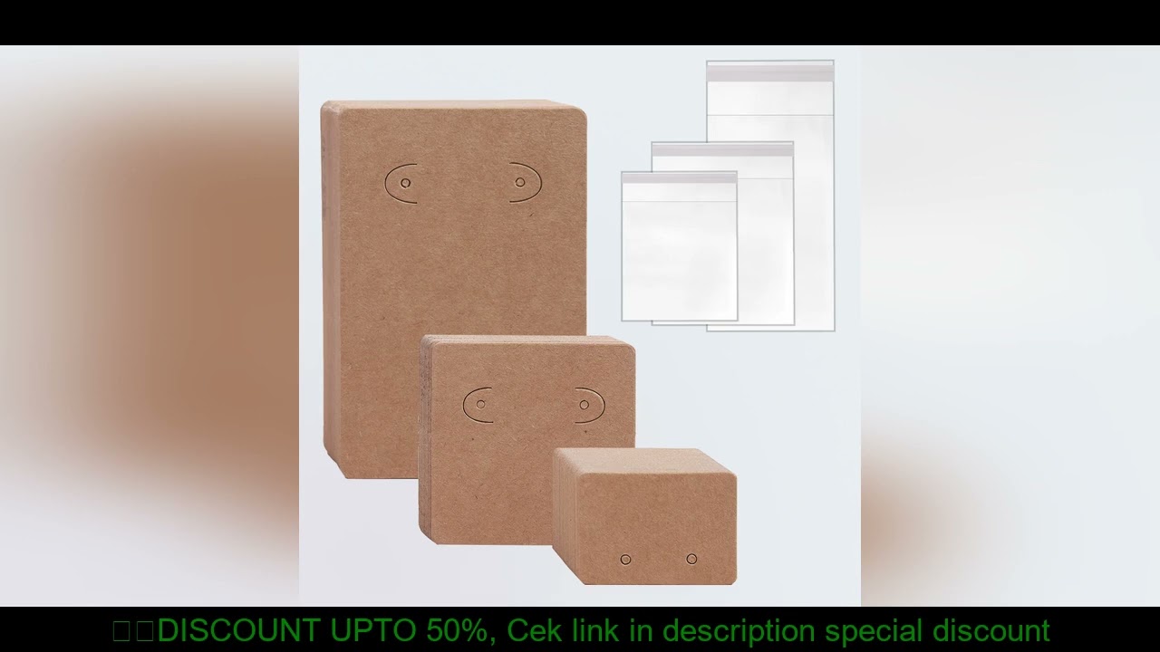 50pcs Opp Self-adhesive Plastic Bag Earrings Display Necklaces Cards For Jewelry Making Cardboard Pa