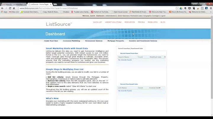 Garrett Zander finding cash buyers with listsource...