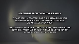 New heartfelt message from the Guthrie family to the people of Tucson
