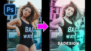 Glitch Effect on Portrait Photoshop Tutorial