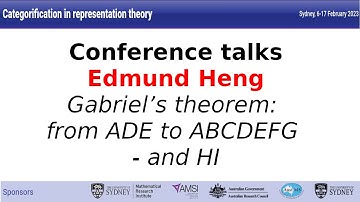 Edmund Heng - Gabriel’s theorem: from ADE to ABCDEFG - and HI