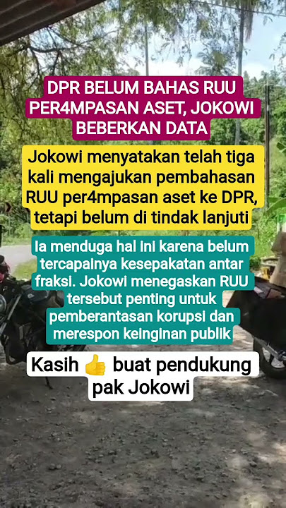 Jokowi dan UU per4mp4san 4set