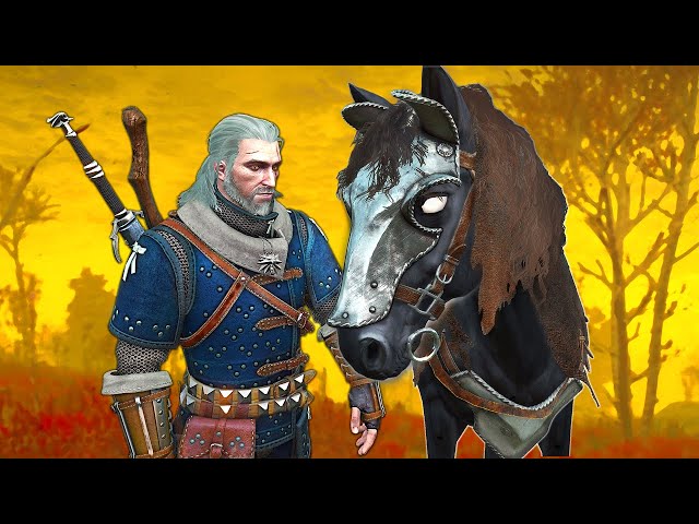 Witcher 3: Geralt Speaks to Demon-Possessed Roach. Gaunter O'Dimm's Saddle. class=