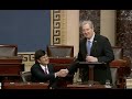 Kennedy wishes Michael Wong farewell on Senate Floor