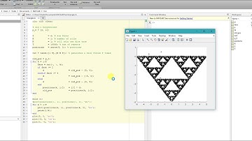 Chaos game, a Sierpinski triangle