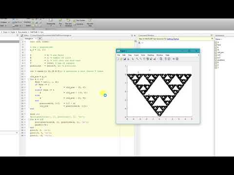 Chaos game, a Sierpinski triangle