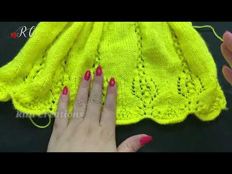 How to knit frock style cardigan with teddy for 2 to 4 year old girl| Part-  1| Woolen Tutorial # 20 - YouTube