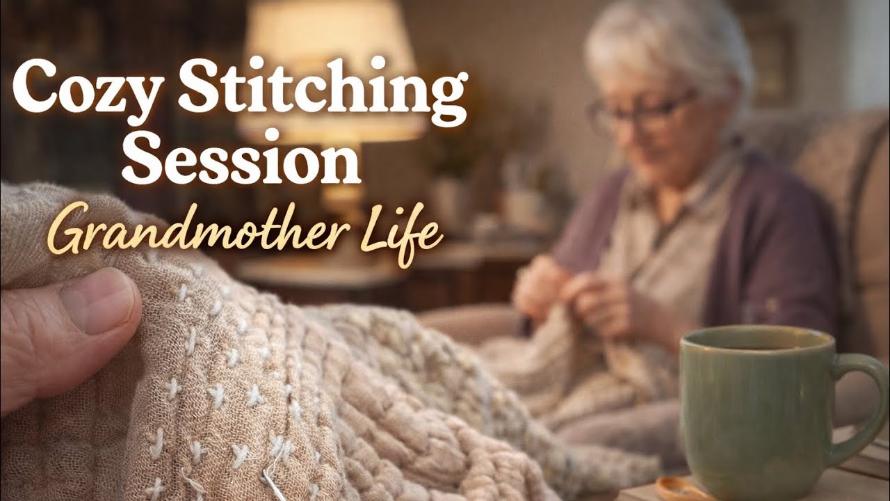 Cozy Stitching Session | Slow Sewing & Grandmother Life (Flosstube #22)