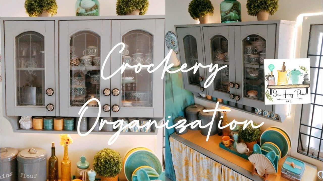 Kitchen Crockery Cabinet Organizing l Upcycled Crockery Cabinet l Chennai Home