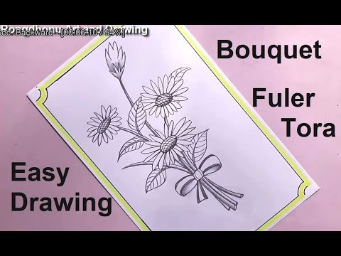 Video: How To Draw A Bouquet Of Flowers With A Pencil