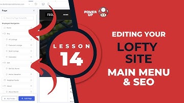 Lesson 14: Editing Your Lofty Site Menu and SEO | Agent Power Up