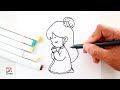 Cómo Dibujar una NÑA ORANDO Fácil 🙏✨ | How to Draw a Girl Praying Easy