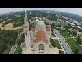 Aerial views Basilica of the National Shrine USA