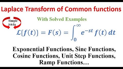 Laplace Transforms of Common Functions