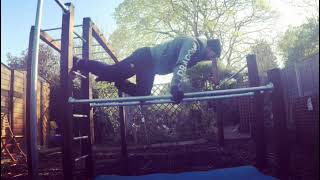 workout time lapse on the DIY Callisthenics Gym #1
