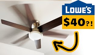Installing a cheap Lowe's Harbor Breeze ceiling fan - but does it work?
