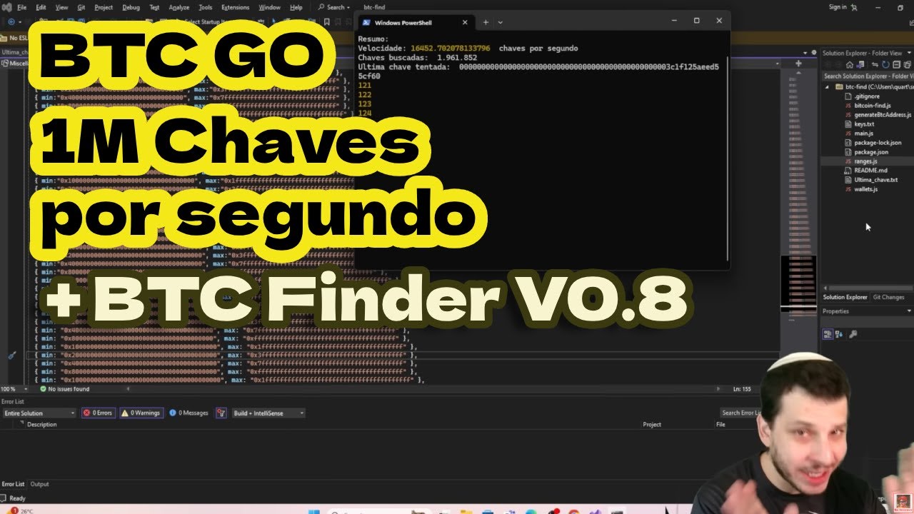 Código em Go para Encontrar Bitcoins das Carteiras Puzzle - Mais Eficiente  que BTC-Finder!