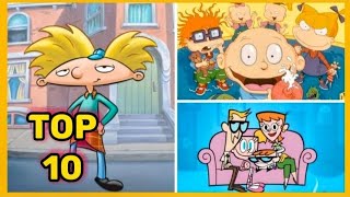 TOP 10  MEJORES DIBUJOS ANIMADOS De Los 90s