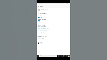 How to turn on and off vpn option in windows 10