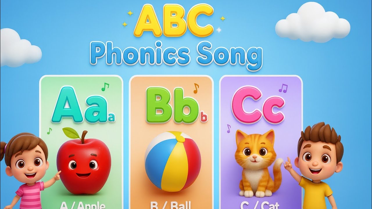 ABC Phonics Song for Kids | 3D Cartoon Alphabet A to Z | Learn Letters ...