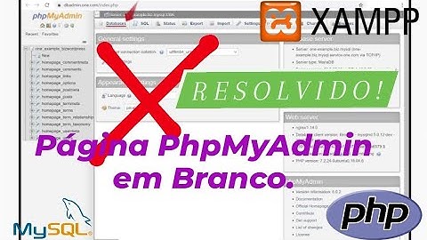 Resolvido: Phpmyadmin com página em branco e sem abrir no XAMPP.