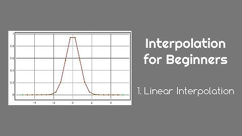 Interpolation for Beginners 1 Linear Interpolation