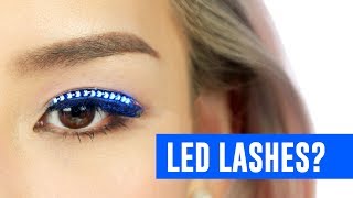 Testing out LED Lashes