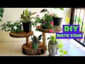 How to make a wooden rustic plant stand