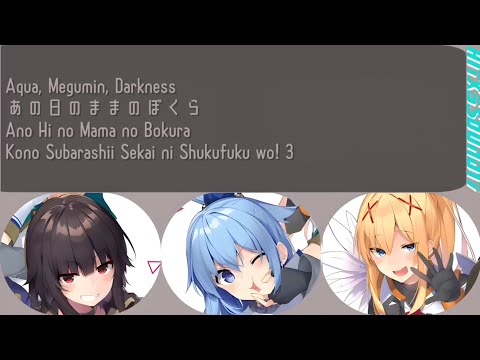 Aqua, Megumin, Darkness 'Ano Hi no Mama no Bokura' |KonoSuba 3 ED