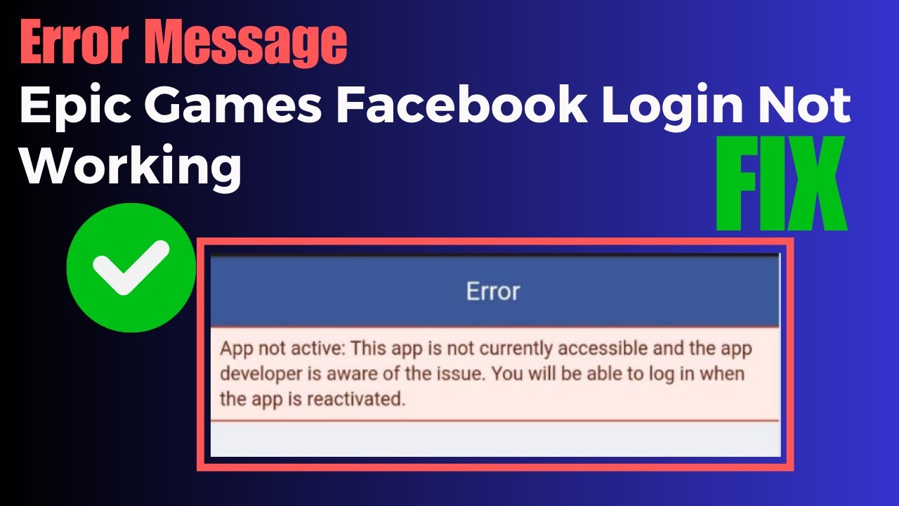 7 Fixes To Epic Games Facebook Login Not Working - Hollyland