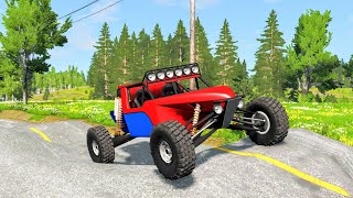 Cars vs Bumpy Roads #1 – BeamNG.Drive | BeamNG Car Crusher