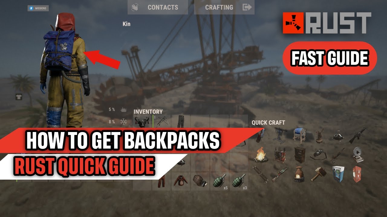 Rust Backpack Ui How to Craft a Backpack in Rust Quick Guide - YouTube