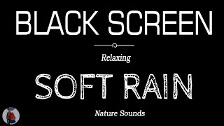 SOFT Rain Sounds for Sleeping Black Screen | Sleep & Meditation | Dark Screen Nature Sounds