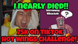 75k FOLLOWERS HOT WINGS CHALLENGE LIVE ON TIKTOK! with @BubblezVrPlayz