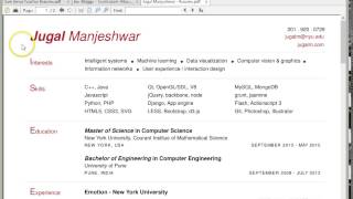 Nice-looking HTML Resume, No Coding Required! For Windows and Mac (1 of 3)
