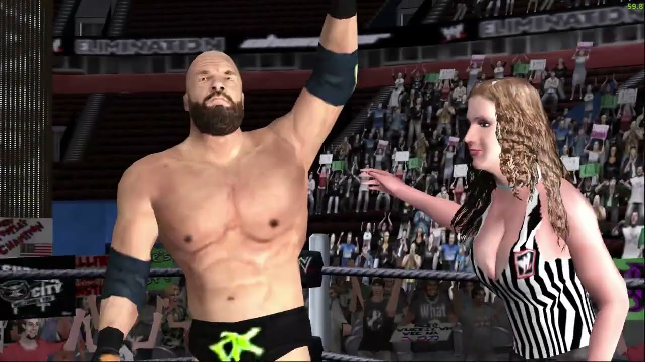 WWE HCTP 2003 MOD 2K25 Showcase| Brock Lesnar vs Triple H | Special Refree Stephanie Mcmahon