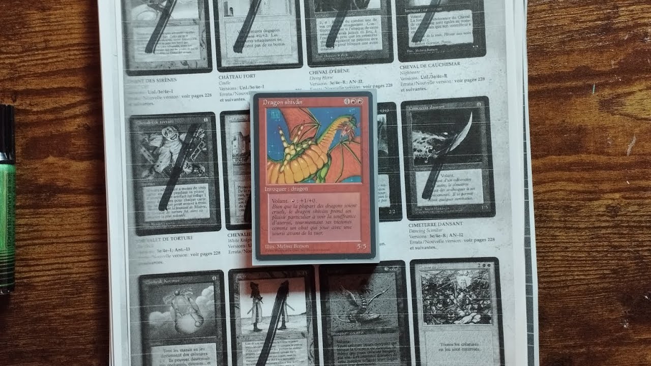 RÉCEPTION DE CARTES MAGIC PREMIÈRE ÉDITION FRANÇAIS POUR FAIRE DES