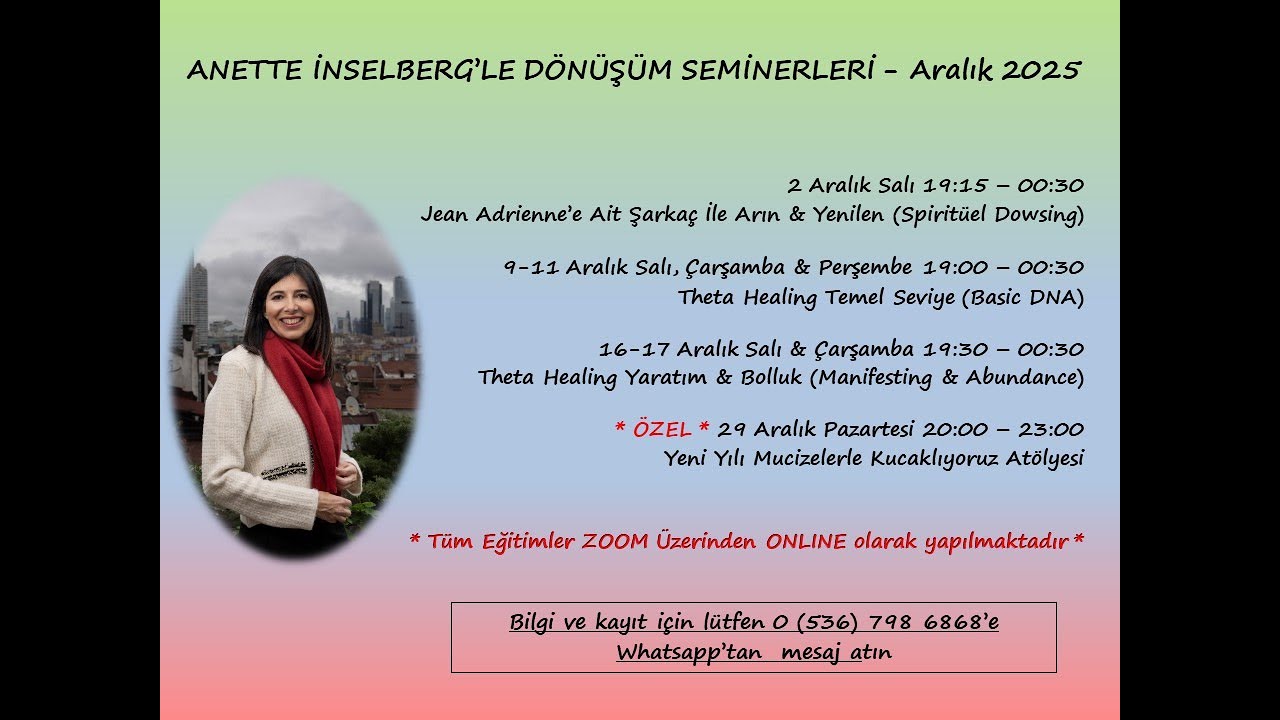 Anette İnselberg'le Dönüşüm Seminerleri Programı - Aralık 2025