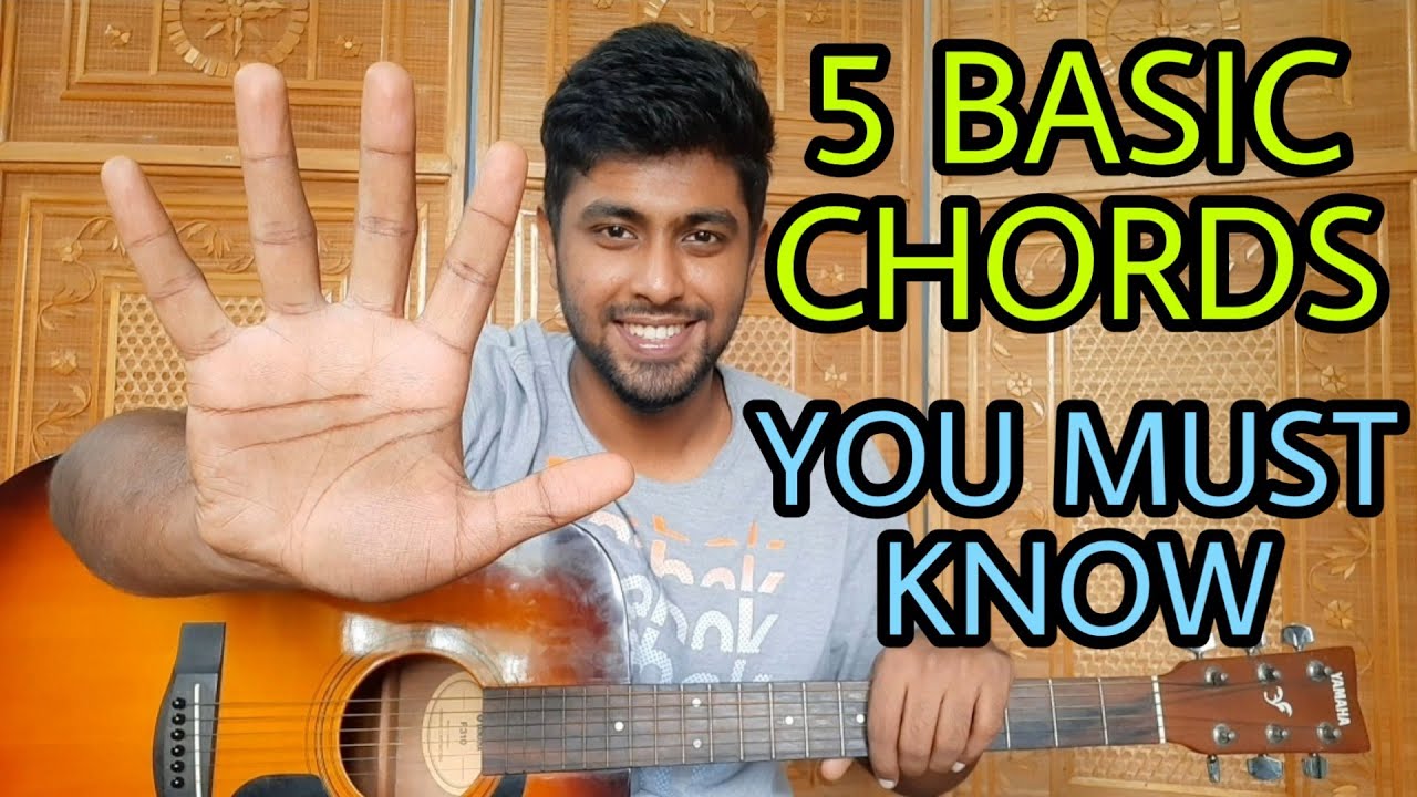5 Basic Chords You Must Know || Beginners || Guitar Lesson || Easy ...